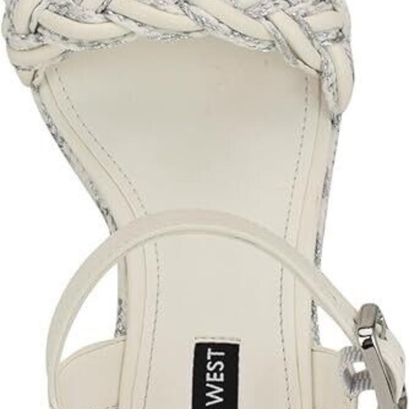 Nine West Strappy Sandals Square Toe Chunky Heels High Shoes Heels Size 9 - Picture 7 of 10